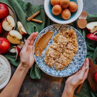 Bougatsa with apple filling